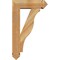 Ekena Millwork Funston Arts and Crafts Rough Sawn Bracket w/ Offset Brace, Western Red Cedar, 6"W x 18"D x 30"H BKT0604X18X30FST03RWR - alternate 4